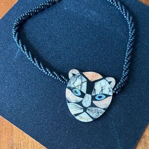 Black and Gold Beaded Necklace